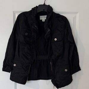 White House Black Market Black Utility Jacket